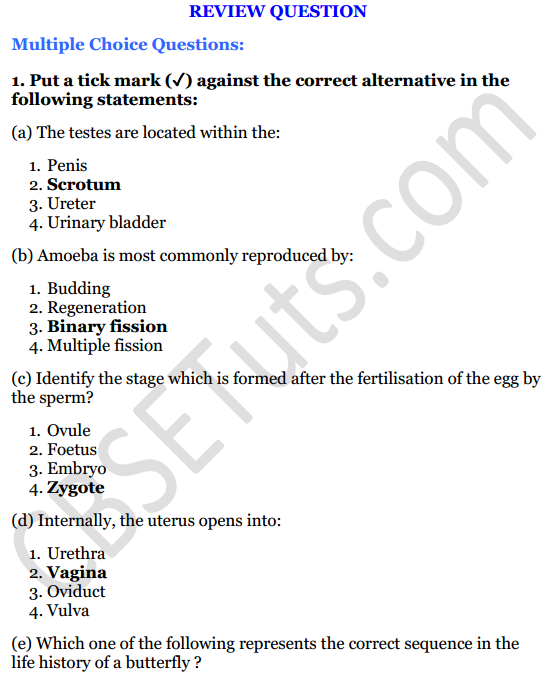 Selina Concise Biology Class 8 ICSE Solutions Chapter 3 Reproduction in  Humans - CBSE Tuts