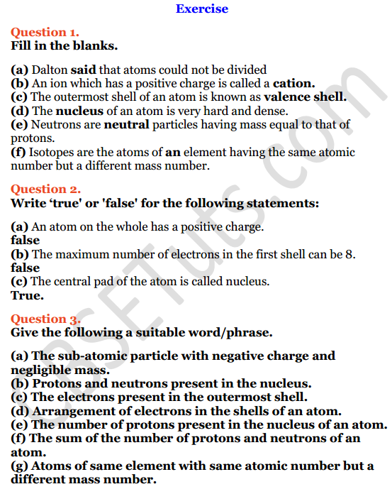 atomic structure essay questions